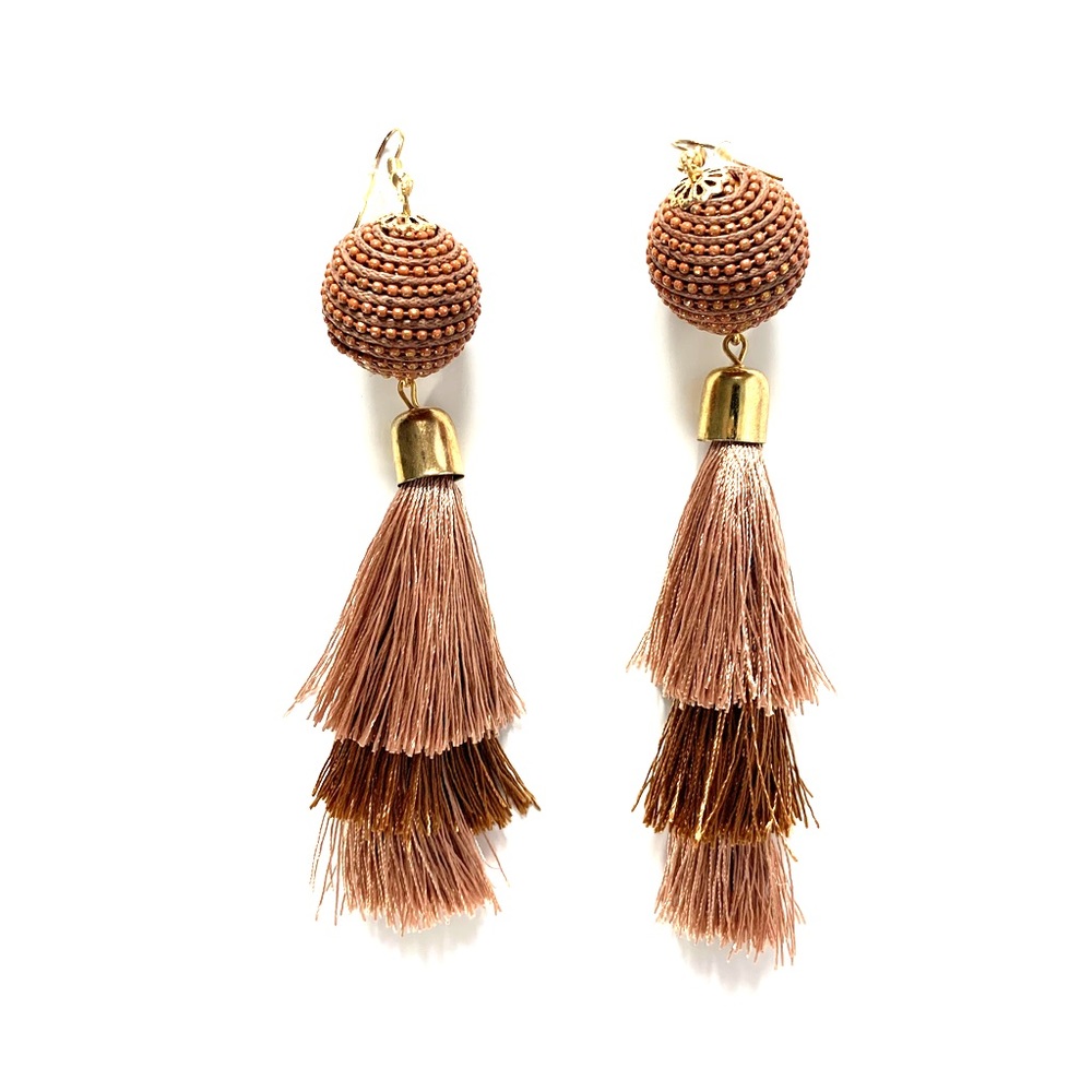 Beautiful Brown Tassel Earrings